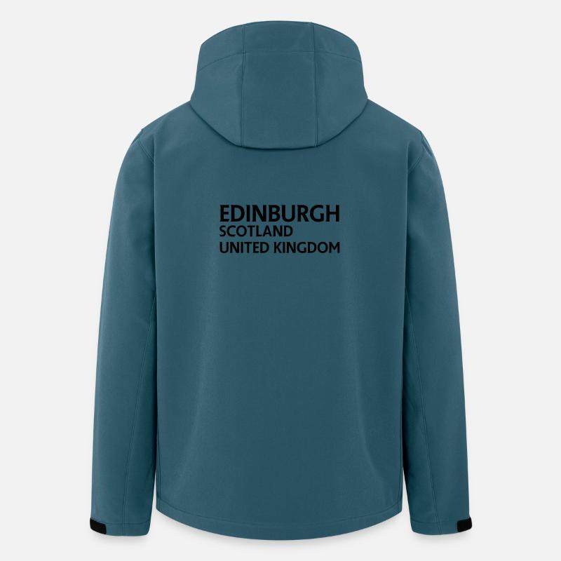 Edinburgh – Schottland Textdesign - Recycelte Männer Softshell-Jacke von Stanley/Stella - Dunkles Petrol