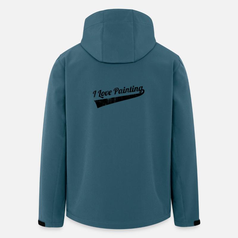 Ich liebe es zu Malen - Recycelte Männer Softshell-Jacke von Stanley/Stella - Dunkles Petrol