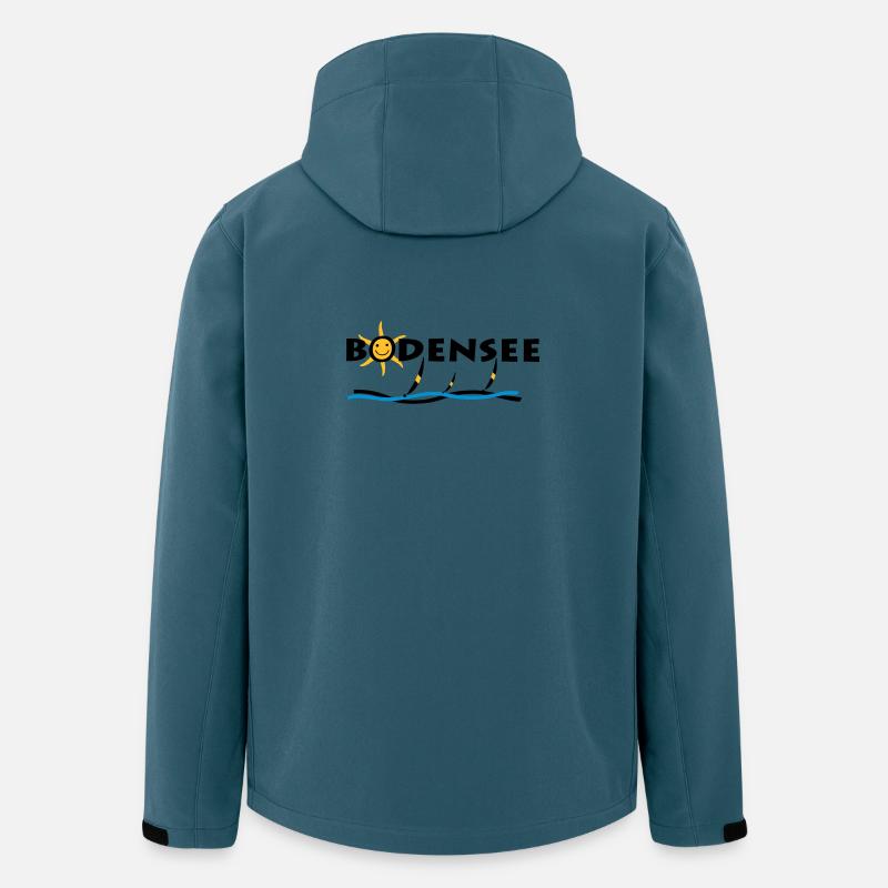 Bodensee - Sonnen T-Shirt - Recycelte Männer Softshell-Jacke von Stanley/Stella - Dunkles Petrol