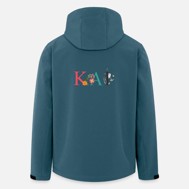 KAI Namenskunst mit gestickten Blumen - Recycelte Männer Softshell-Jacke von Stanley/Stella - Dunkles Petrol