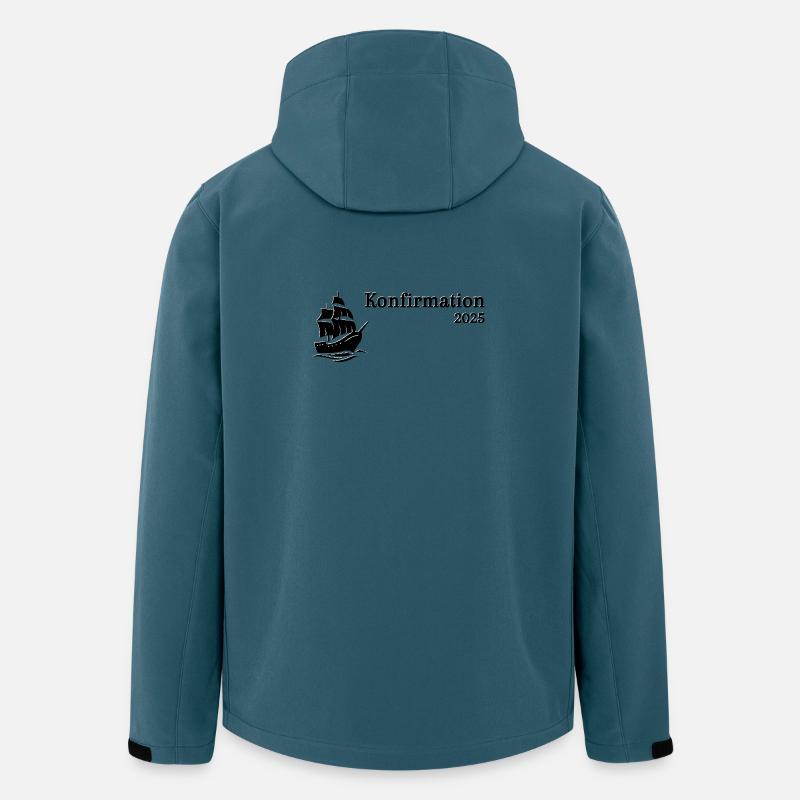 Confirmation 2025 Le navire prend la mer - Veste softshell homme en polyester recyclé Stanley/Stella - bleu pétrole foncé
