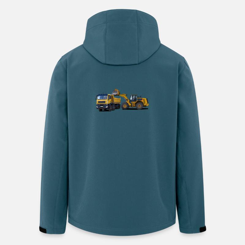 Lastwagen mit Radlader - Recycelte Männer Softshell-Jacke von Stanley/Stella - Dunkles Petrol