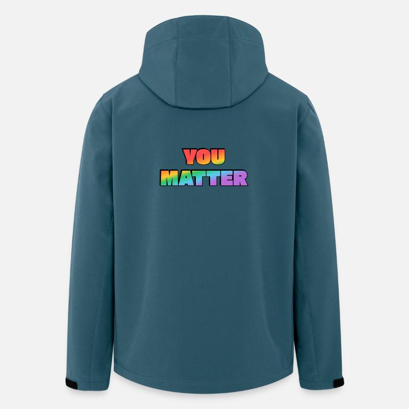 You Matter Rainbow Gradient - Men’s Recycled Softshell Jacket by Stanley/Stella - stargazer