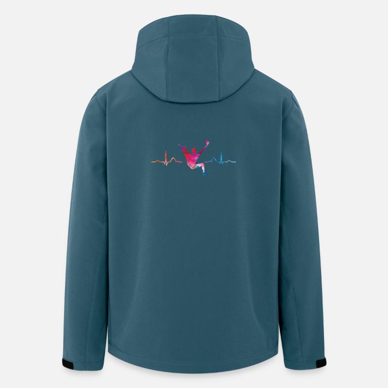 Boulderer Herzschlag Boulder Bouldern - Recycelte Männer Softshell-Jacke von Stanley/Stella - Dunkles Petrol