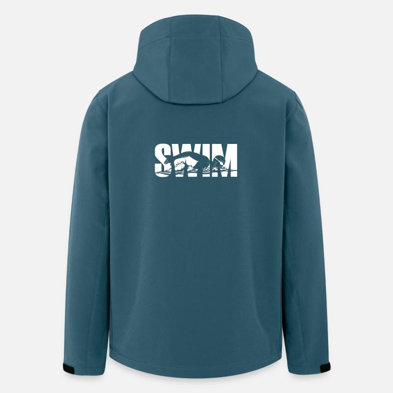Schwimmen - Recycelte Männer Softshell-Jacke von Stanley/Stella - Dunkles Petrol