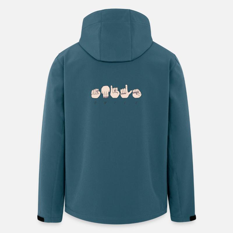 Gebärdensprache - Recycelte Männer Softshell-Jacke von Stanley/Stella - Dunkles Petrol