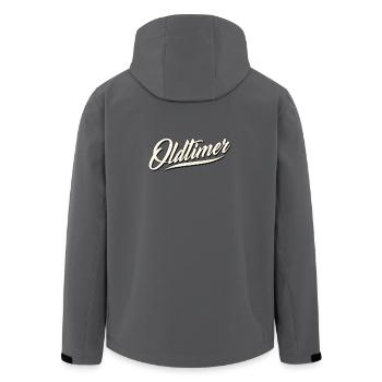 oldtimer anniversaire rouille 60 50 chemise slogan tuner - Veste softshell homme en polyester recyclé Stanley/Stella - bleu pétrole foncé - Dos - AI Model Male 185 light (185cm)