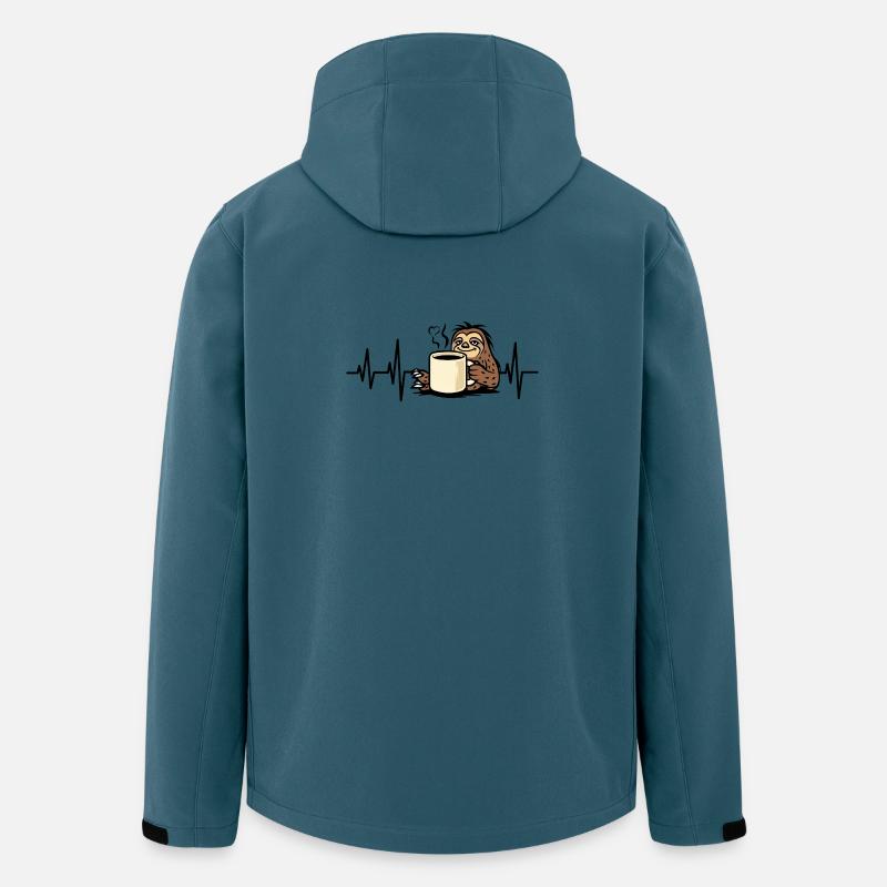 Cozy sloth with coffee cup - Men’s Recycled Softshell Jacket by Stanley/Stella - stargazer