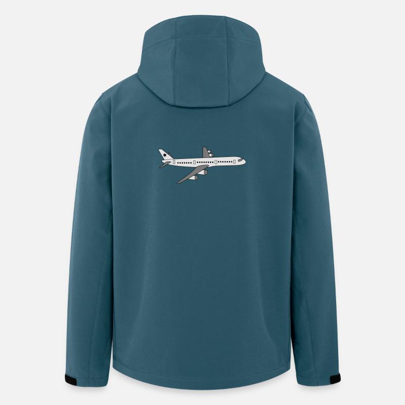 Flugzeug - Recycelte Männer Softshell-Jacke von Stanley/Stella - Dunkles Petrol