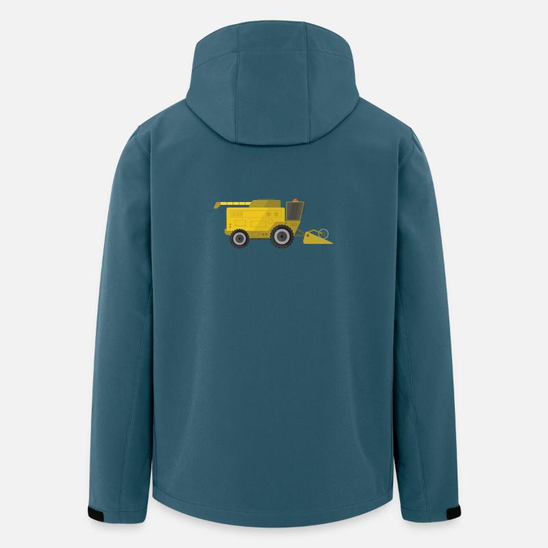 Moissonneuse-batteuse - Veste softshell homme en polyester recyclé Stanley/Stella - bleu pétrole foncé