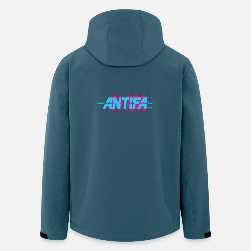 Antifa – Antifaschistisches Merch - Recycelte Männer Softshell-Jacke von Stanley/Stella - Dunkles Petrol
