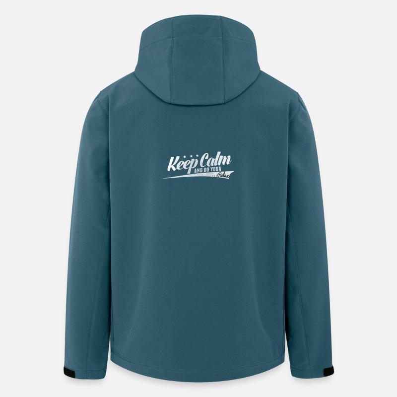 Keep Calm Yoga Entspannung - Recycelte Männer Softshell-Jacke von Stanley/Stella - Dunkles Petrol