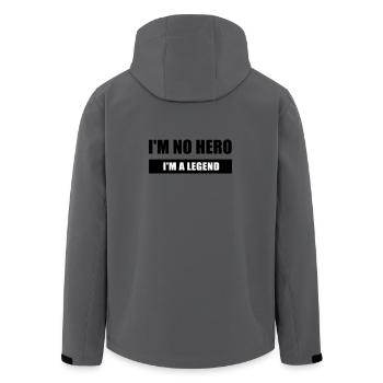 Je ne suis pas un héros, je suis une légende - Veste softshell homme en polyester recyclé Stanley/Stella -  - Dos - AI Model Male 185 light (185cm)