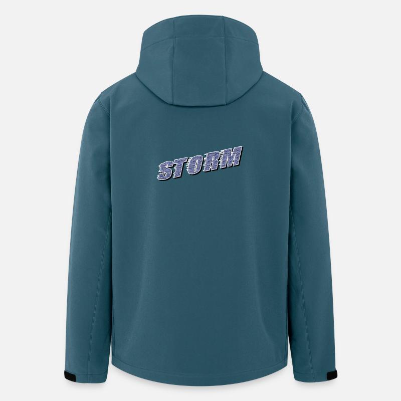STORM Claim | Sturm Schriftzug - Recycelte Männer Softshell-Jacke von Stanley/Stella - Dunkles Petrol