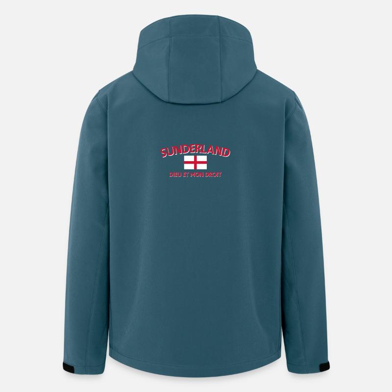 Drapeau de Sunderland Devise Écusson - Veste softshell homme en polyester recyclé Stanley/Stella - bleu pétrole foncé