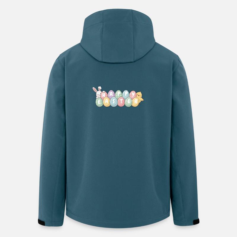 Süßes Osterhasen-Küken und Eier - Recycelte Männer Softshell-Jacke von Stanley/Stella - Dunkles Petrol