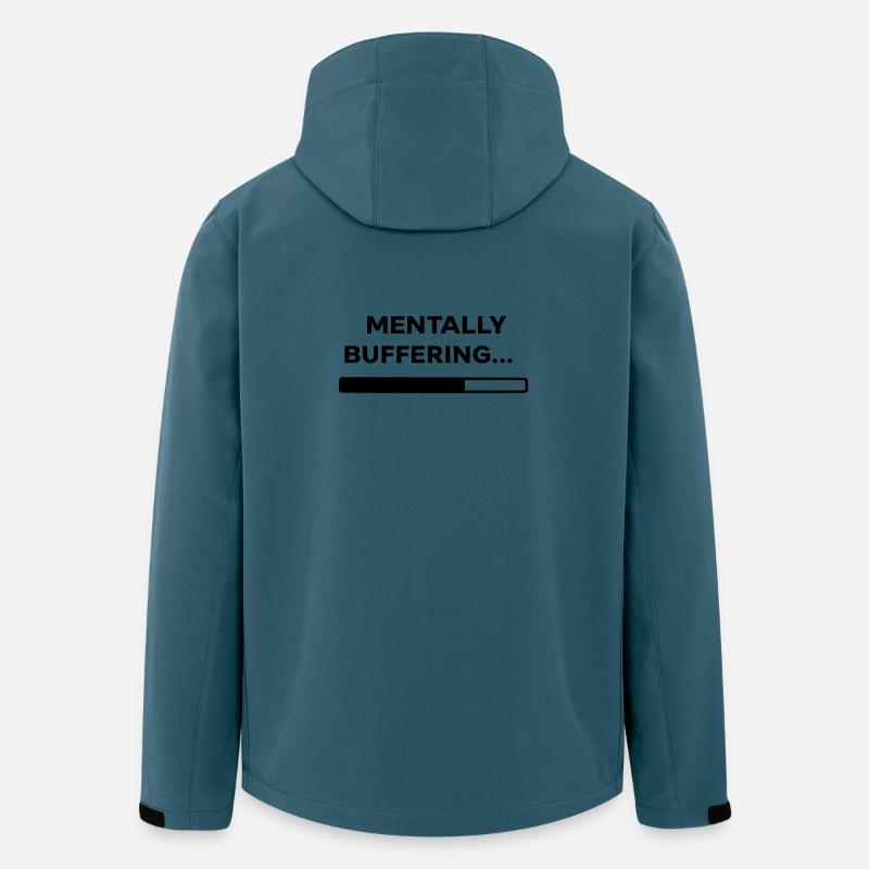 MENTALLY BUFFERING... | Minimal Loading Bar Design - Men’s Recycled Softshell Jacket by Stanley/Stella - stargazer