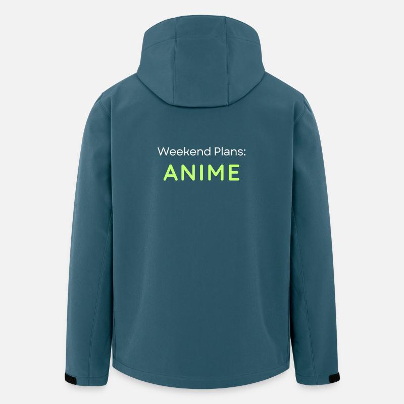 Anime Weekend Plans Conception graphique - Veste softshell homme en polyester recyclé Stanley/Stella - bleu pétrole foncé
