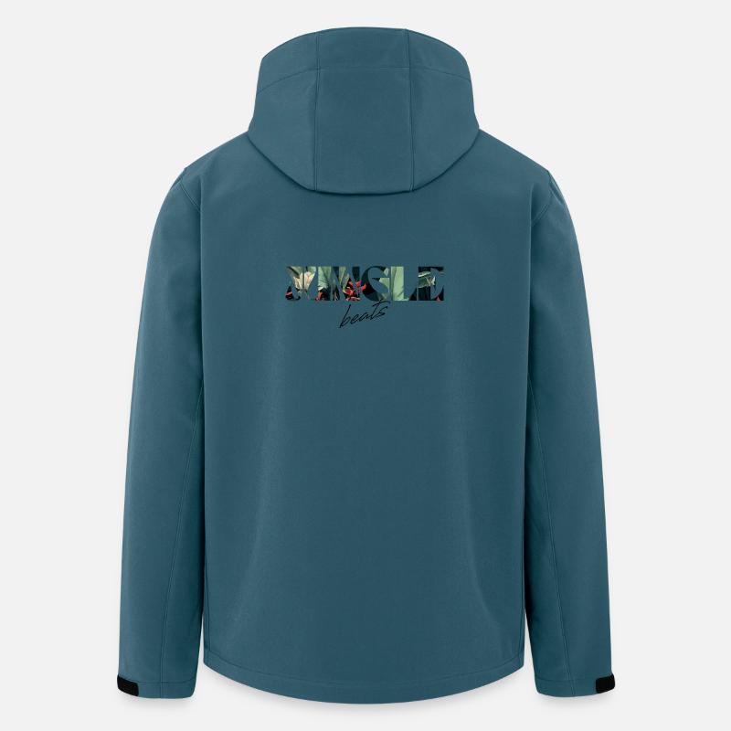 Jungle Beats Tropical Schriftzug - Recycelte Männer Softshell-Jacke von Stanley/Stella - Dunkles Petrol