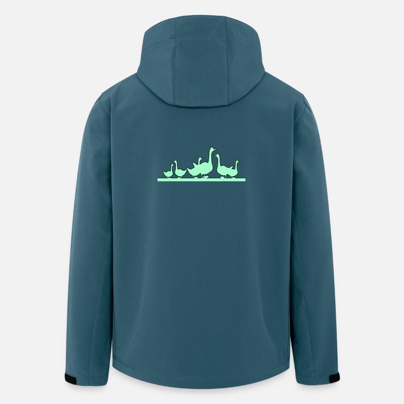 Enten Gänse - Recycelte Männer Softshell-Jacke von Stanley/Stella - Dunkles Petrol