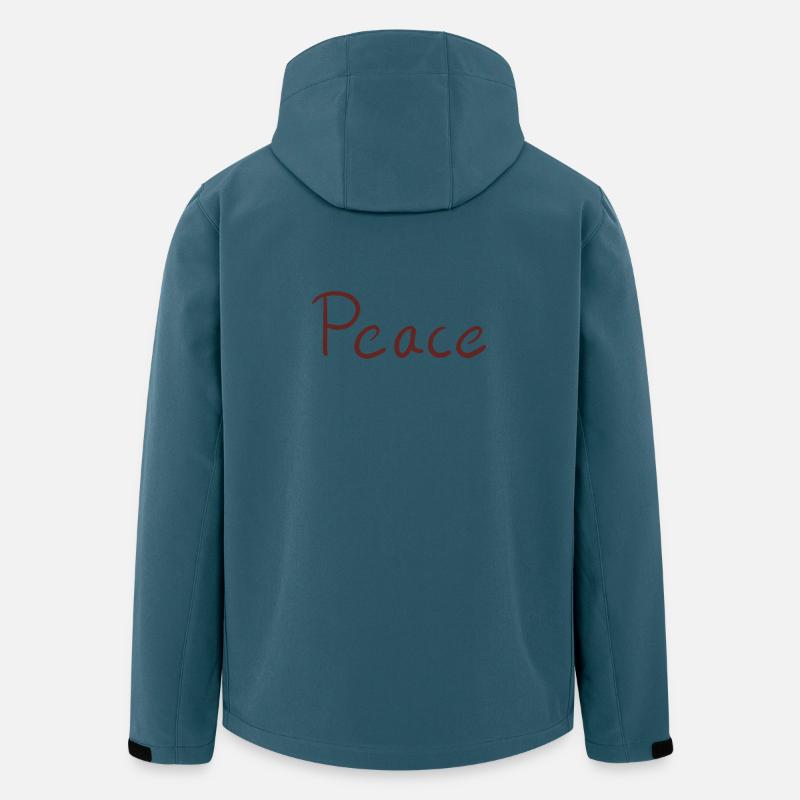 Frieden im Handletter-Stil - Recycelte Männer Softshell-Jacke von Stanley/Stella - Dunkles Petrol