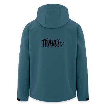Travel - Men’s Recycled Softshell Jacket by Stanley/Stella - stargazer - Back - AI Model Male 185 light (185cm)