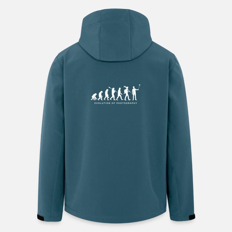Entwicklung der Fotografie - Recycelte Männer Softshell-Jacke von Stanley/Stella - Dunkles Petrol