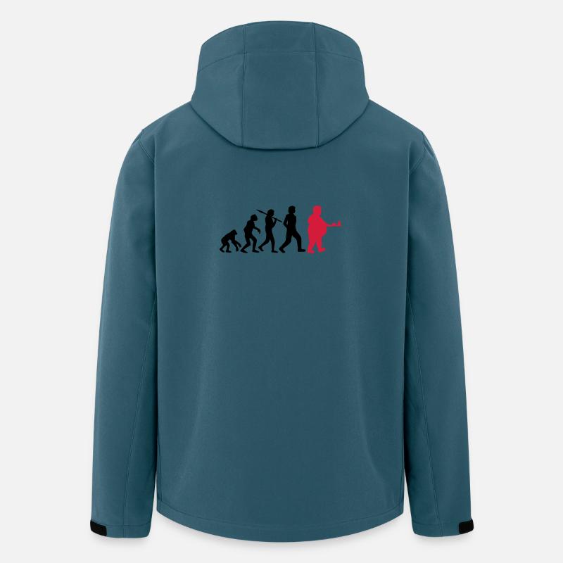 Fast Food Evolution - Recycelte Männer Softshell-Jacke von Stanley/Stella - Dunkles Petrol