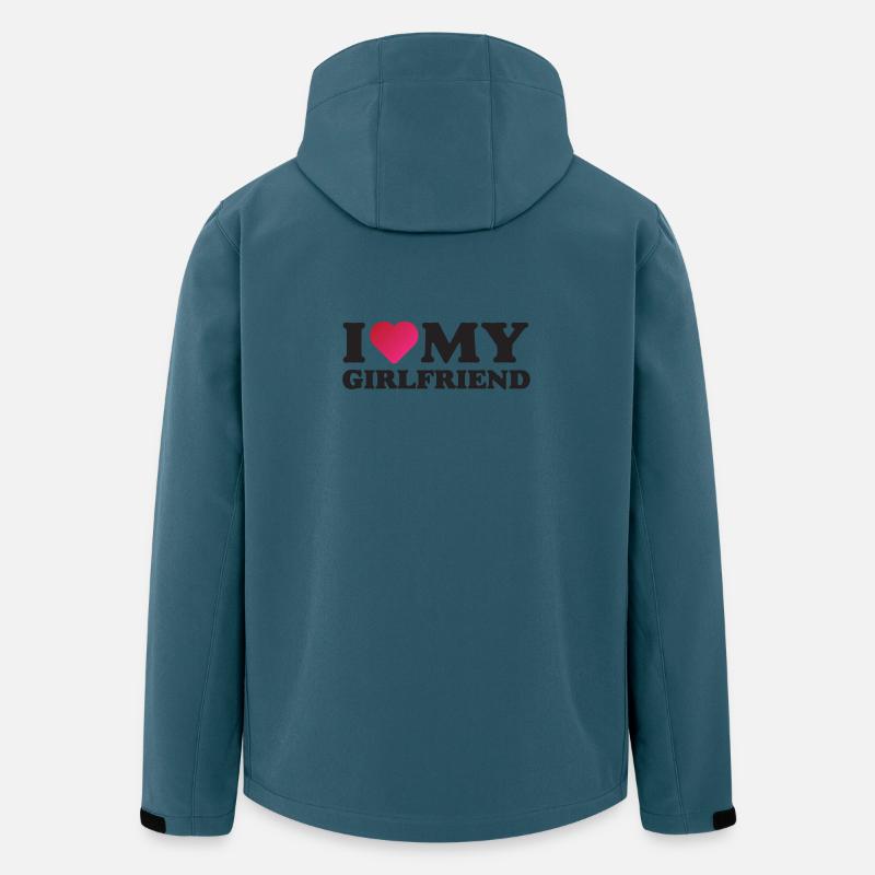 Ich liebe meine Freundin - Recycelte Männer Softshell-Jacke von Stanley/Stella - Dunkles Petrol