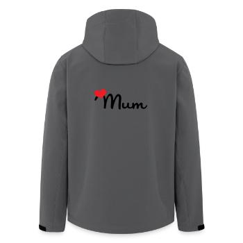 Maman d'Amour - Mother's Day - Men’s Recycled Softshell Jacket by Stanley/Stella - stargazer - Back - AI Model Male 185 light (185cm)