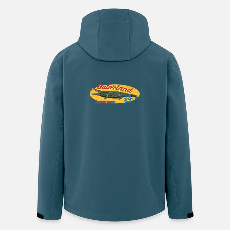 Gatorland – Retro Alligator Tourist Attraction - Recycelte Männer Softshell-Jacke von Stanley/Stella - Dunkles Petrol