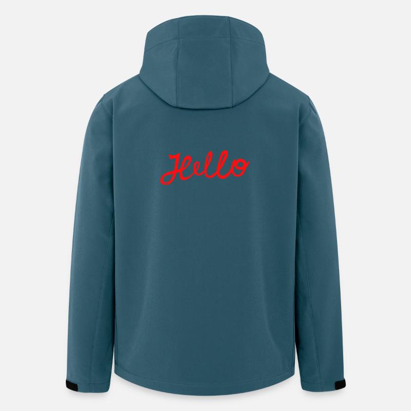 Hello  Begrüßung - Recycelte Männer Softshell-Jacke von Stanley/Stella - Dunkles Petrol