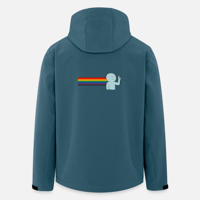 Darts & Rainbow Vibes - Recycelte Männer Softshell-Jacke von Stanley/Stella - Dunkles Petrol