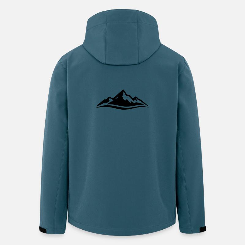 Berg - Recycelte Männer Softshell-Jacke von Stanley/Stella - Dunkles Petrol