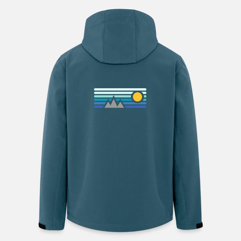Berge - Recycelte Männer Softshell-Jacke von Stanley/Stella - Dunkles Petrol