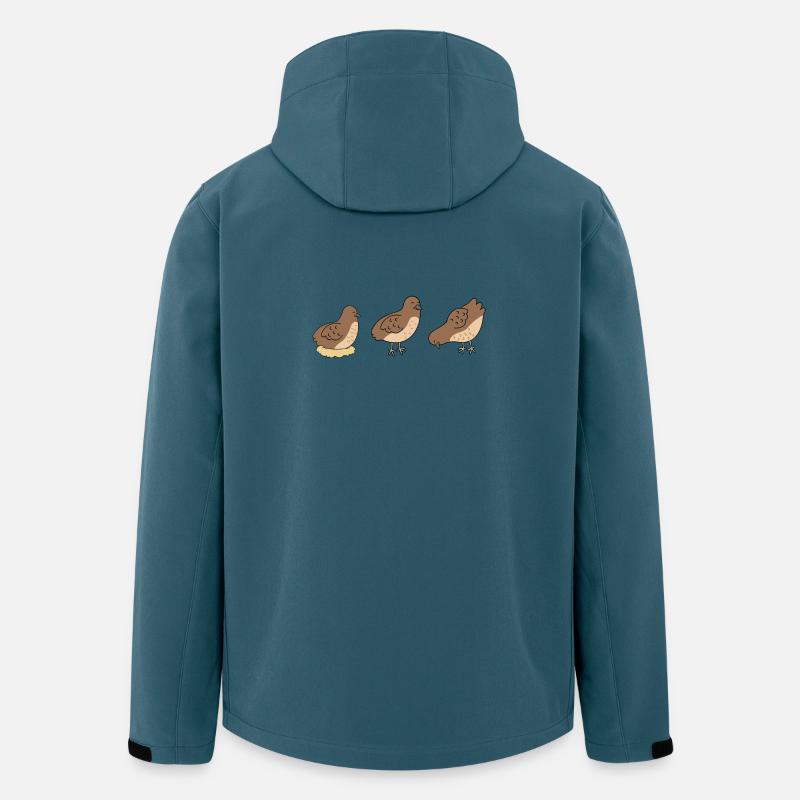 Drei Wachteln - Minimalist Quail Design - Recycelte Männer Softshell-Jacke von Stanley/Stella - Dunkles Petrol