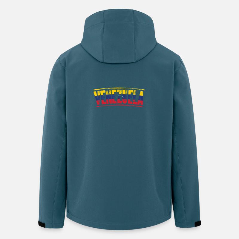 Mot-mot du drapeau du Venezuela - Veste softshell homme en polyester recyclé Stanley/Stella - bleu pétrole foncé