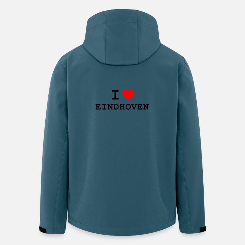 Ich liebe Eindhoven - J’aime Eindhoven - Veste softshell homme en polyester recyclé Stanley/Stella - bleu pétrole foncé