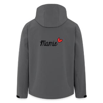 MAMIE. MAMAN. GRAND-MERE. FÊTE DES MÈRES - Veste softshell homme en polyester recyclé Stanley/Stella - bleu pétrole foncé - Dos - AI Model Male 185 light (185cm)