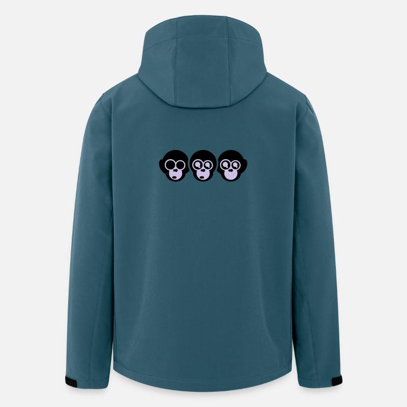 die drei affen - Recycelte Männer Softshell-Jacke von Stanley/Stella - Dunkles Petrol
