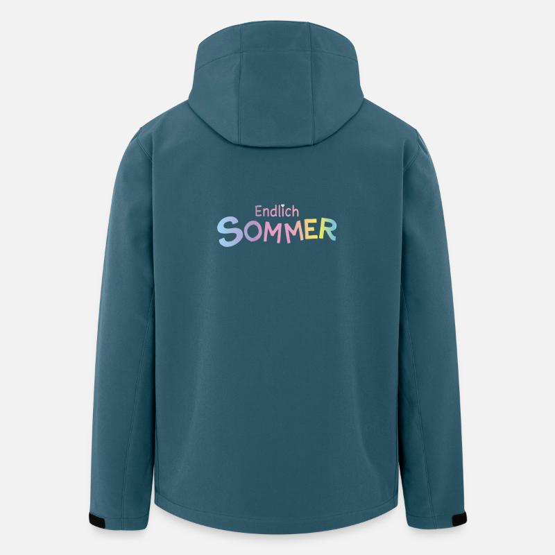 Endlich Sommer Pastellbuchstaben - Recycelte Männer Softshell-Jacke von Stanley/Stella - Dunkles Petrol