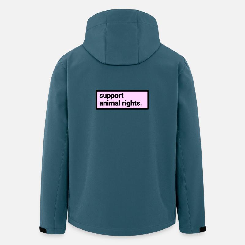 Animal Rights Support - Recycelte Männer Softshell-Jacke von Stanley/Stella - Dunkles Petrol
