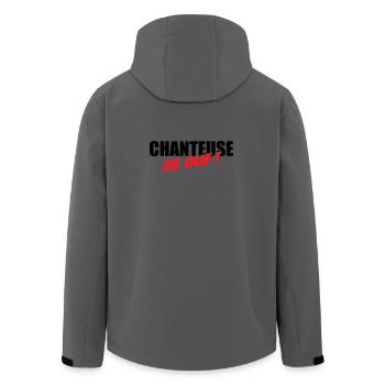 Chanteuse de ouf ! – talent fou voix scène énergie - Veste softshell homme en polyester recyclé Stanley/Stella - bleu pétrole foncé - Dos - AI Model Male 185 light (185cm)