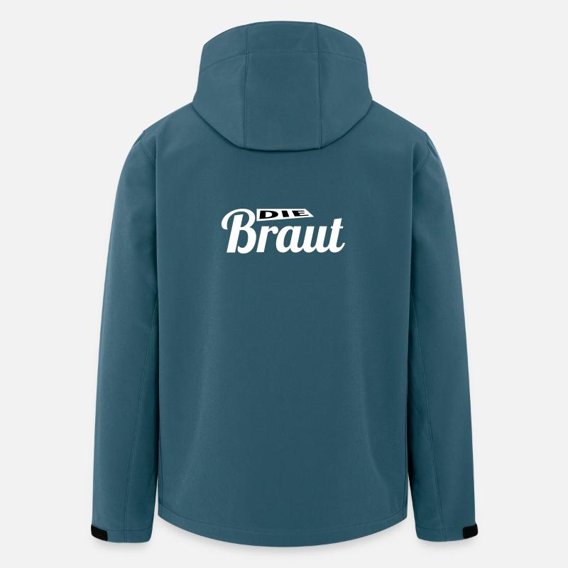 Team Braut! - Recycelte Männer Softshell-Jacke von Stanley/Stella - Dunkles Petrol