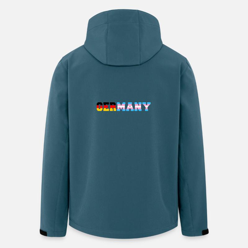 Germany Trans - Recycelte Männer Softshell-Jacke von Stanley/Stella - Dunkles Petrol