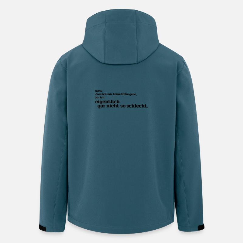 keine Muehe - Recycelte Männer Softshell-Jacke von Stanley/Stella - Dunkles Petrol