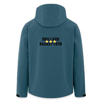 Bester Basketballspieler - Recycelte Männer Softshell-Jacke von Stanley/Stella - Dunkles Petrol - Hinten - AI Model Male 185 light (185cm)