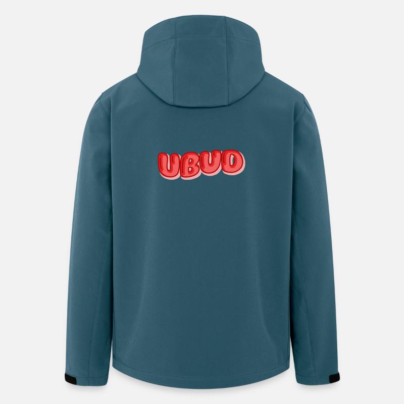 Ubud Bubble Schrift Design - Recycelte Männer Softshell-Jacke von Stanley/Stella - Dunkles Petrol