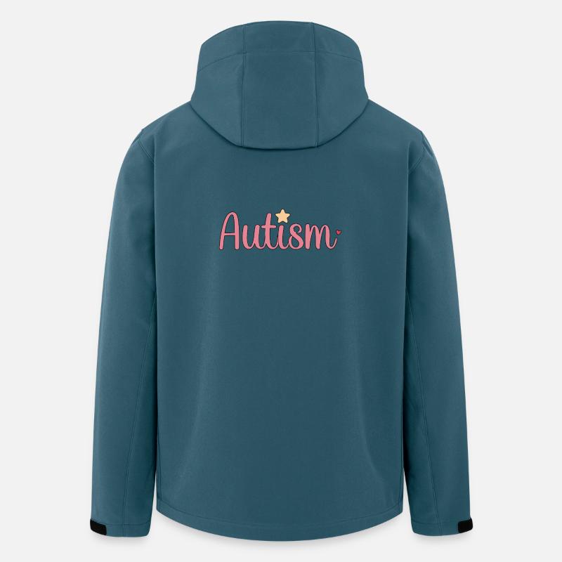 Rosa Autismus mit Stern - Recycelte Männer Softshell-Jacke von Stanley/Stella - Dunkles Petrol