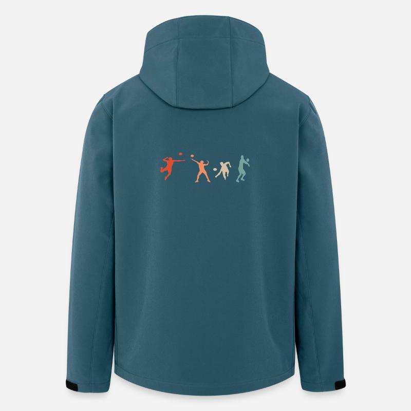 Volleyball Spieler Retro - Recycelte Männer Softshell-Jacke von Stanley/Stella - Dunkles Petrol
